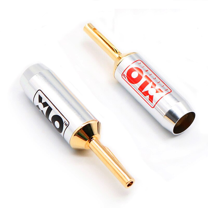 XLO Banana Plugs - 24K Gold Plated Connectors - 4 pcs for Speaker Cable