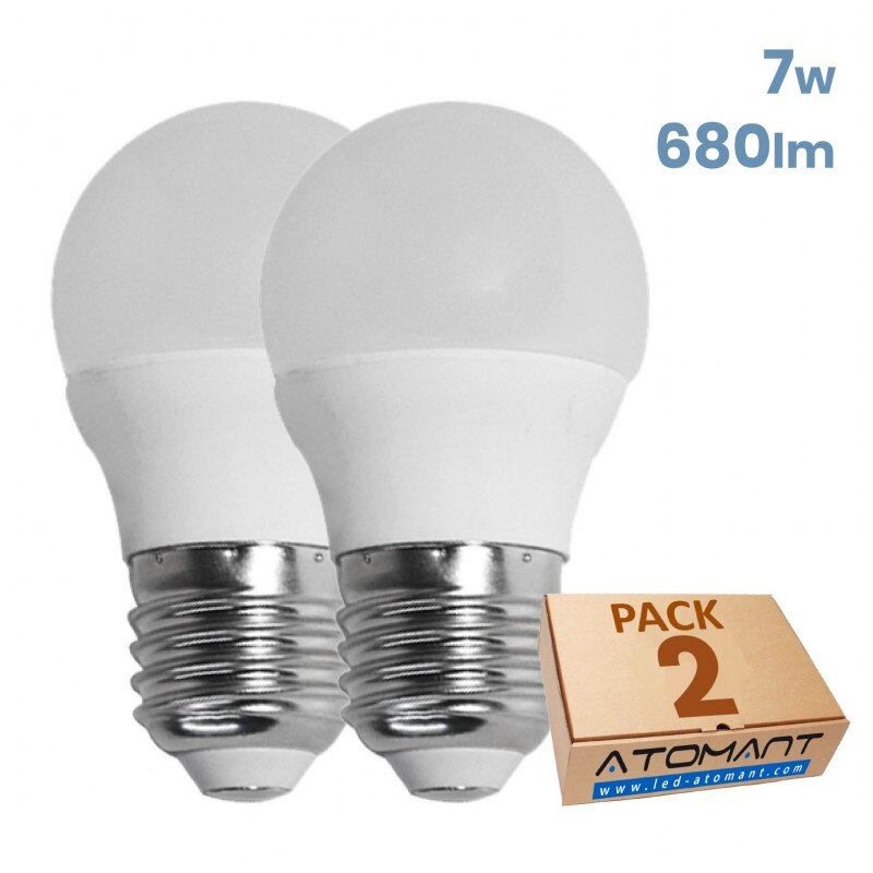 LED ATOMANT® G45 E27 7W 650LM Bombilla LED a++ iluminación luces decoración hogar salón dormitorio taller almacén