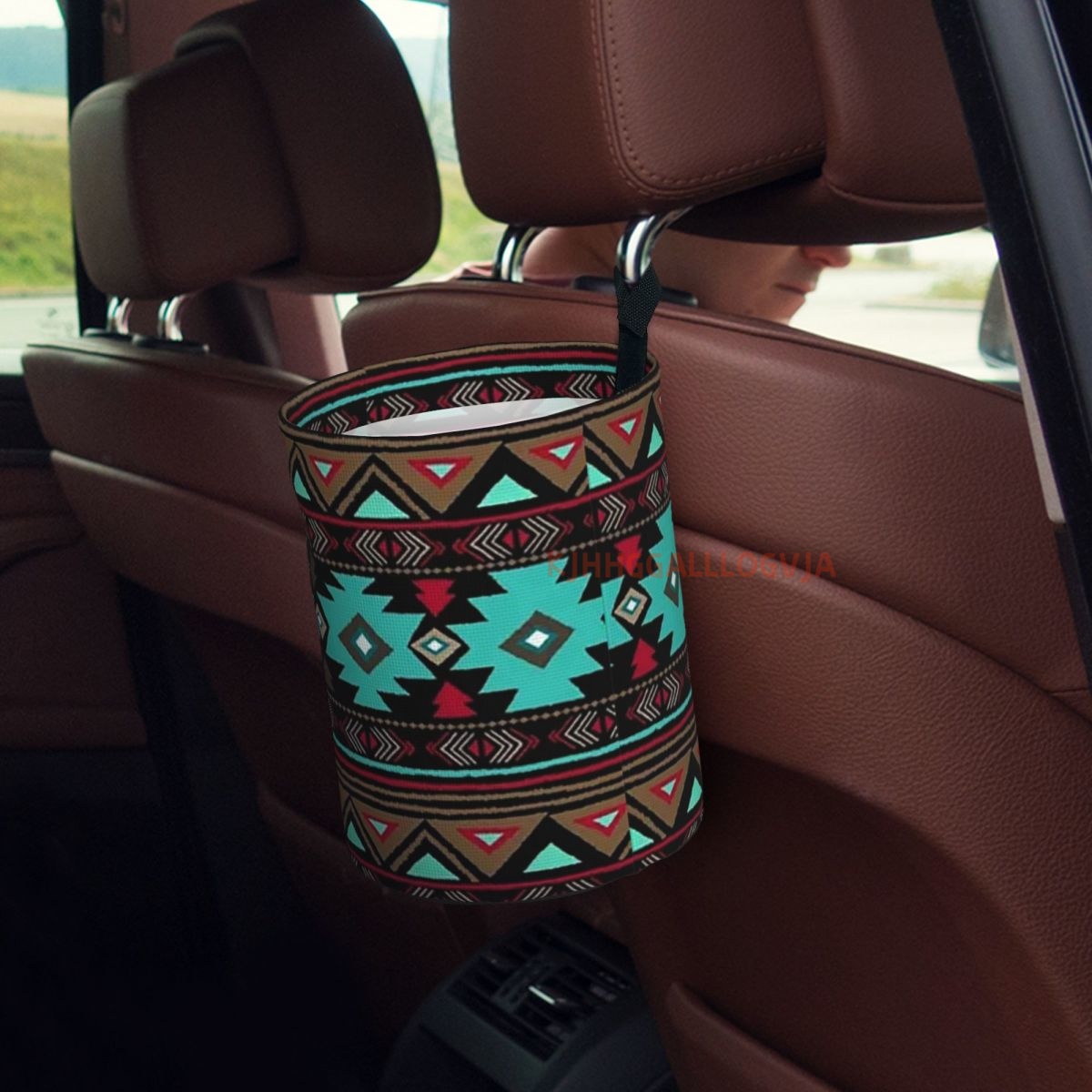 Bote de basura de coche étnico azteca, cubo de basura, cubo de basura para cocina, Camping, accesorios interiores de coche para mujeres, basura de coche