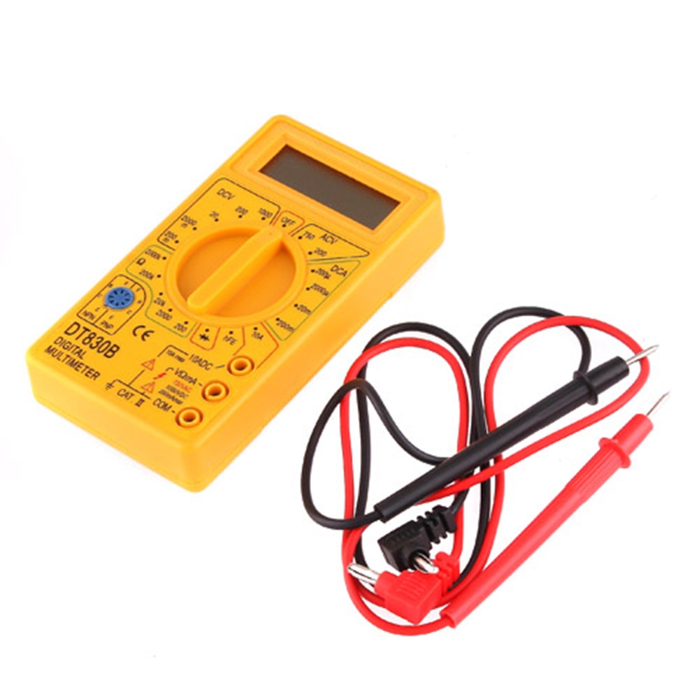 Car LCD Digital Multimeter Volt Amp Ohm Tester Meter Universal Probe Tester Lead RV Camper Trailer SUV Tester Instrument Tool