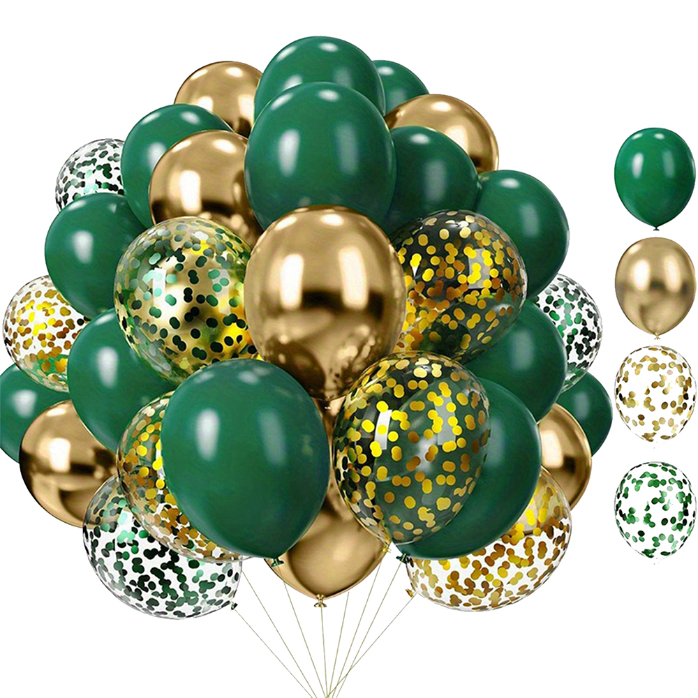 44 st ljusgröna ballonger i blandade färger, lämpliga för födelsedagar, bröllop, fester, examensceremonier och dekorationer till st. patrick's day.