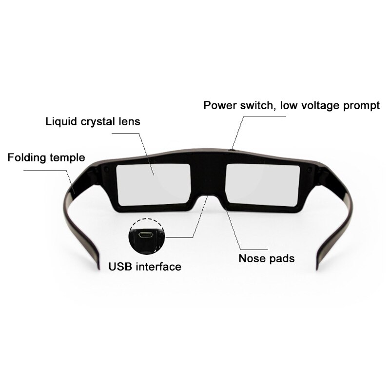 3D Bluetooth Aktive Verschluss Brille für Epson Sony Samsung Panasonic 3D TV TU-Einkaufen