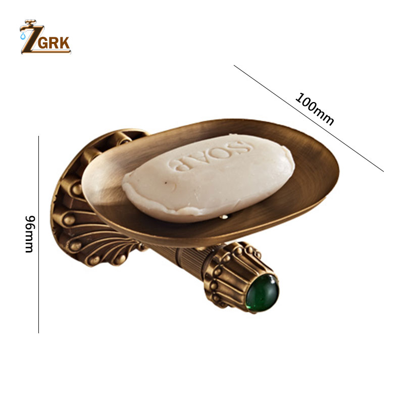 ZGRK Superior Brass Soap Dish Bathroom Accessories Wall Mounted Soap Box Brass Anodizing Surface Soap Holder