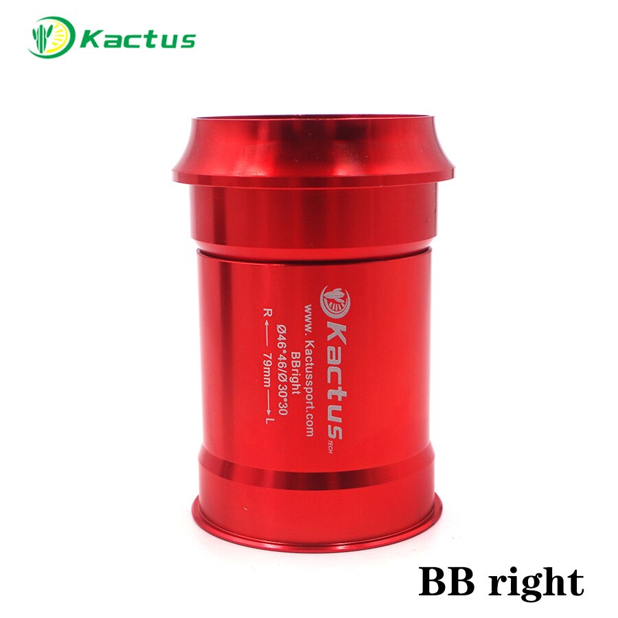 Kactus Tech-rodamientos inferiores de bicicleta, PRESSFIT BB de aluminio para bicicleta de montaña bb de 46mm 24mm 30 28,99mm 79mm, ajuste a presión, piezas de bicicleta bb: BB right Red