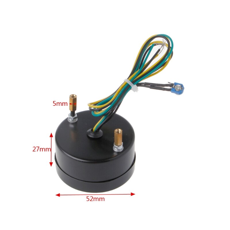 Uniwersalny samochodowy motocyklowy metromierz poziomu paliwa z podświetleniem 8 doprowadziło światło wyświetlacz 12V 2 "52mm