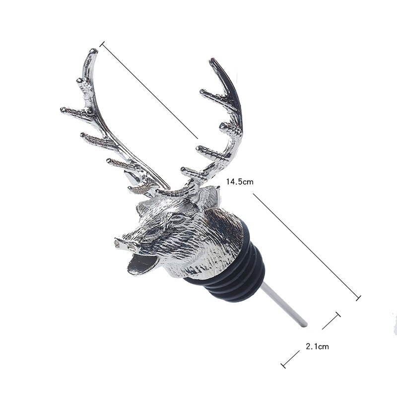 Zinc Alloy Deer Stag Head Wine Pourer Unique Wine Bottle Stoppers Wine Aerators Bar Tools Get Together
