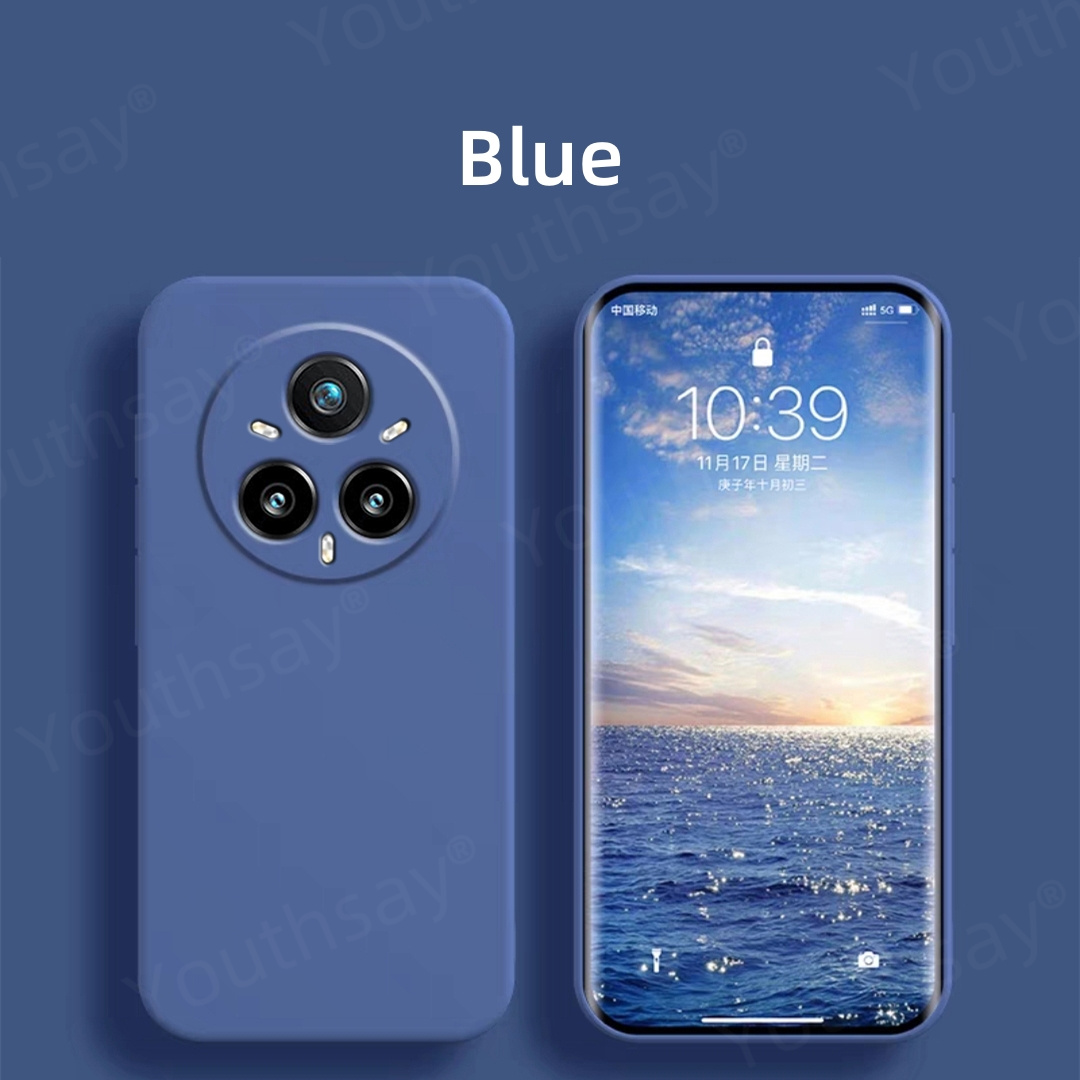 Voor Realme 14 Pro Plus Case Cover Realme 14 Pro + 5G Funda Coque Zachte Originele Vloeibare Siliconen Protector telefoon Case Realme 14 Pro: Blauw / Voor iPhone 16 Pro Max
