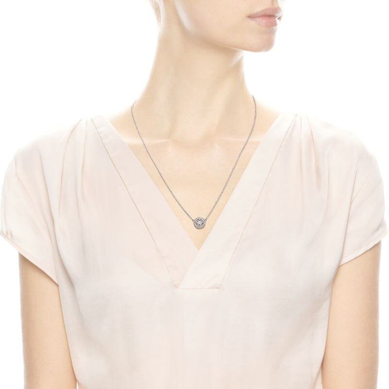 2022 Zomer Trendy Ketting 925 Sterling Zilveren Vintage Cirkel Collier Ketting Voor Vrouwen Cz Party Fijne Sieraden