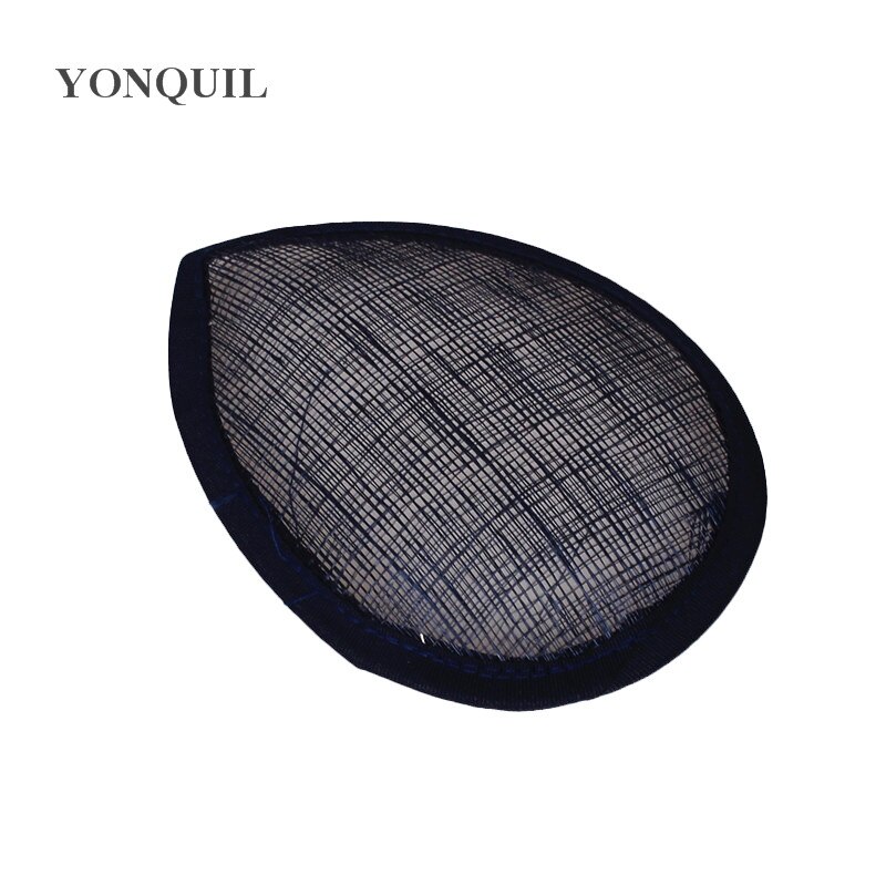 green 13CM teardrop sinamay fascinator base DIY millinery base cocktail hats handwork material party hair accessories 17 colors: navy