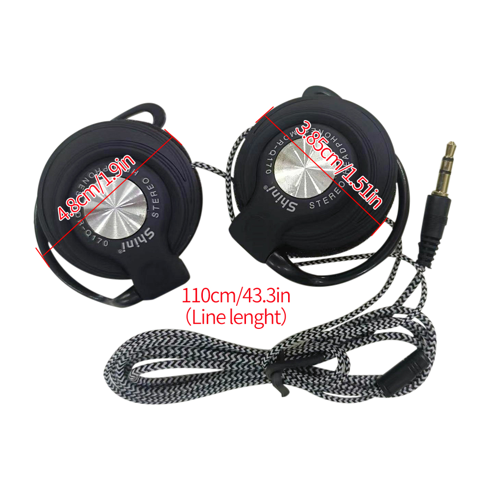 Q170 Universal 3,5mm Wired Kopfhörer HIFI Heavy Bass Headset Over-ear Einstellbare Ohr Haken Kopfhörer Musik Kopfhörer