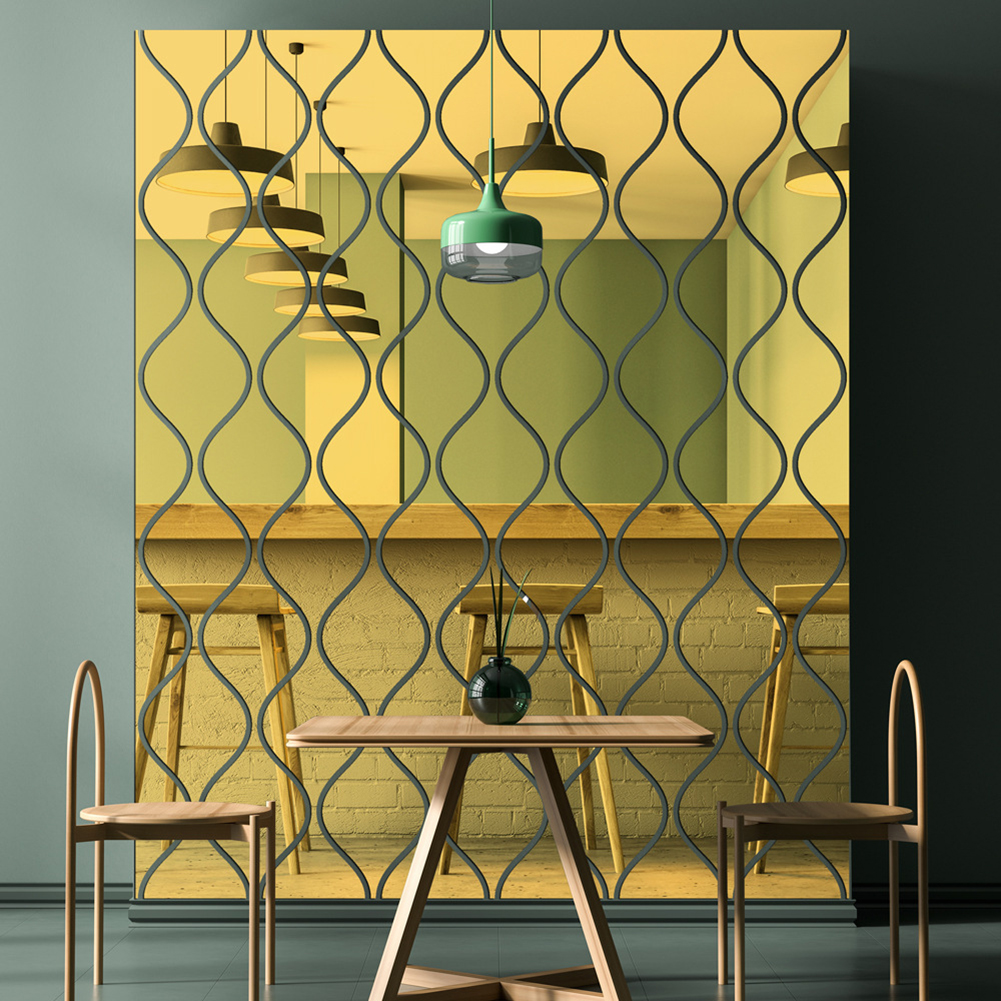 3D Mirror Sticker DIY Self Adhesive Acrylic Mirror Mural Decals Modern Bedroom Living Room Background Art Home Decoration