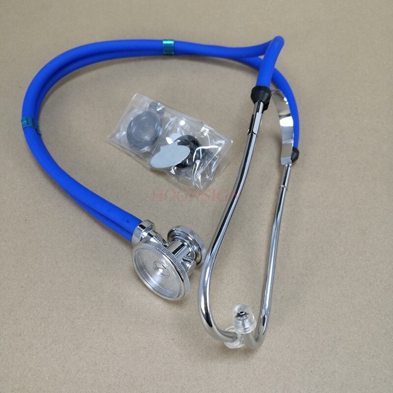 Doos En Blauw Stethoscoop Dubbelzijdige Stethoscoop Pediatrische Dubbelzijdig Stethoscoop Opslag Boxs