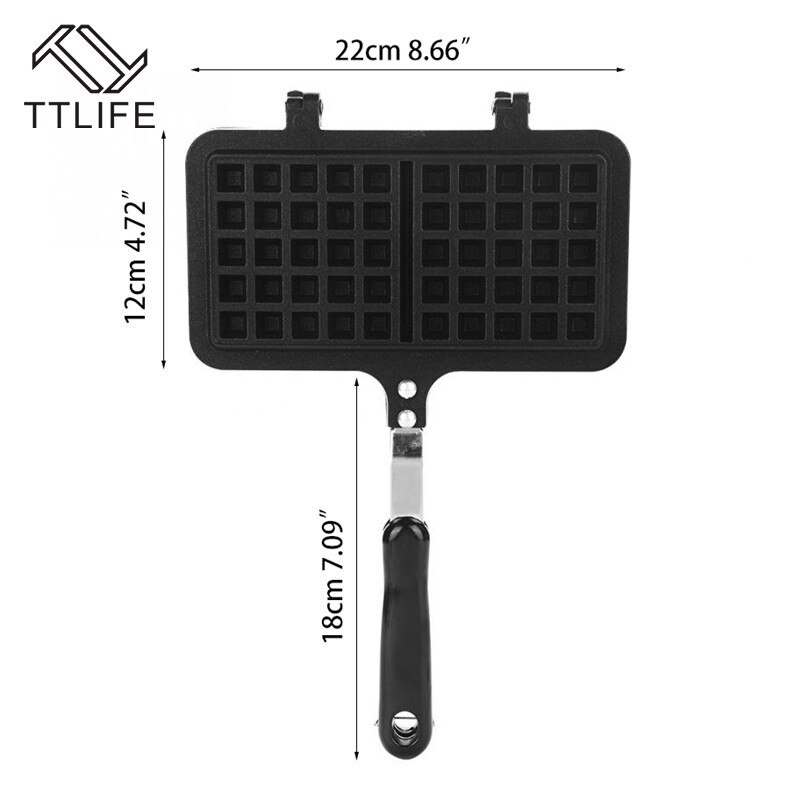 Diy Cakevorm Wafel Machine Wafel Maker Mold Non-stick Cake Rvs Bakplaat Gas Bakvormen Cake Decoratie gereedschap