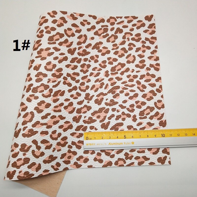 1PC 21X29CM Leopard Printed Faux Leather Fabric, S... – Vicedeal