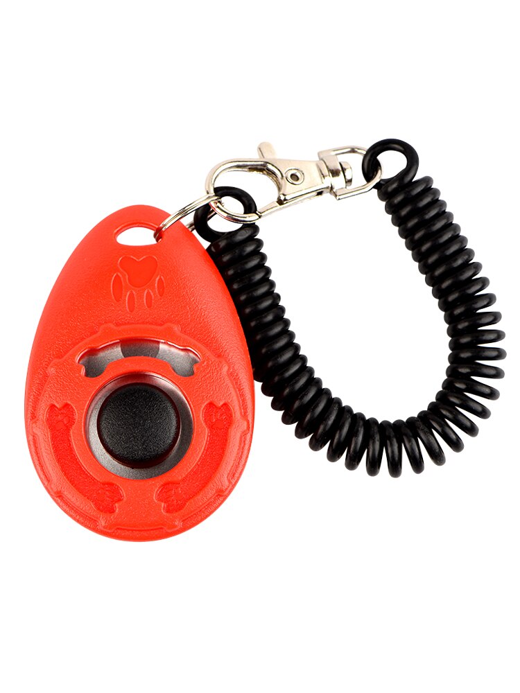 Leverantörer tränare hundträning klickerhund träning justerbar rem doggy train click silbato perro hundutrustning qjj 60 gxl