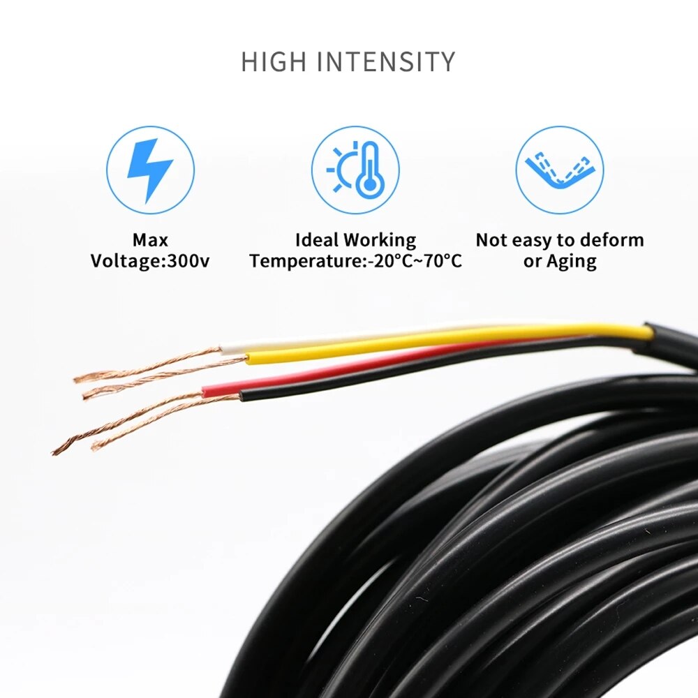 Jeatone 20m samtaleanlæg 4 ledninger kabel videoovervågning videokamera 4 ledninger kabel 4*0.5mm 20 meter
