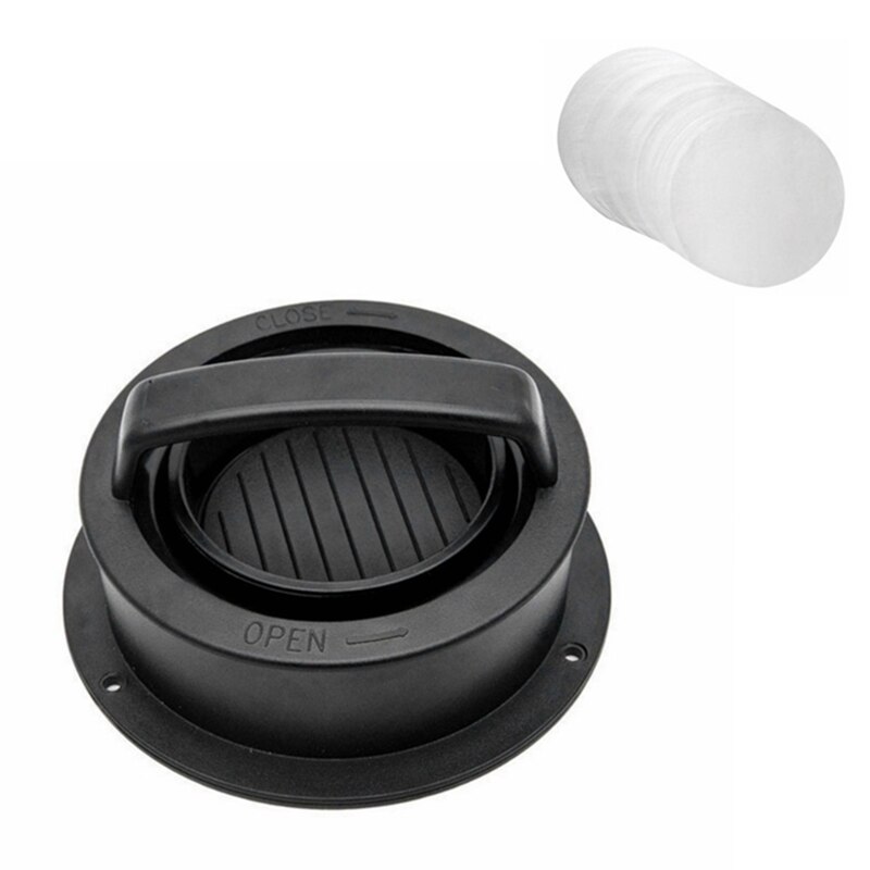 Hamburger Maker Hamburger Press Round Shape Non-Stick Chef Cutlets Hamburger Meat Beef Grill Burger Press Patty Maker: Light Yellow