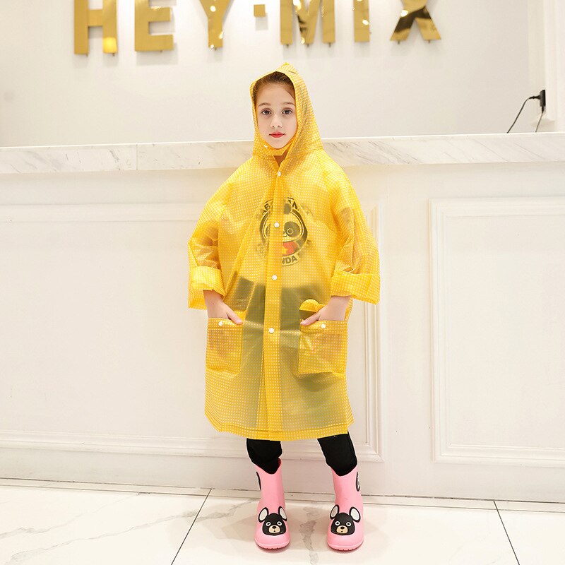Chubasquero Impermeable para niños, chaqueta transparente desechable, Poncho Impermeable para niños pequeños