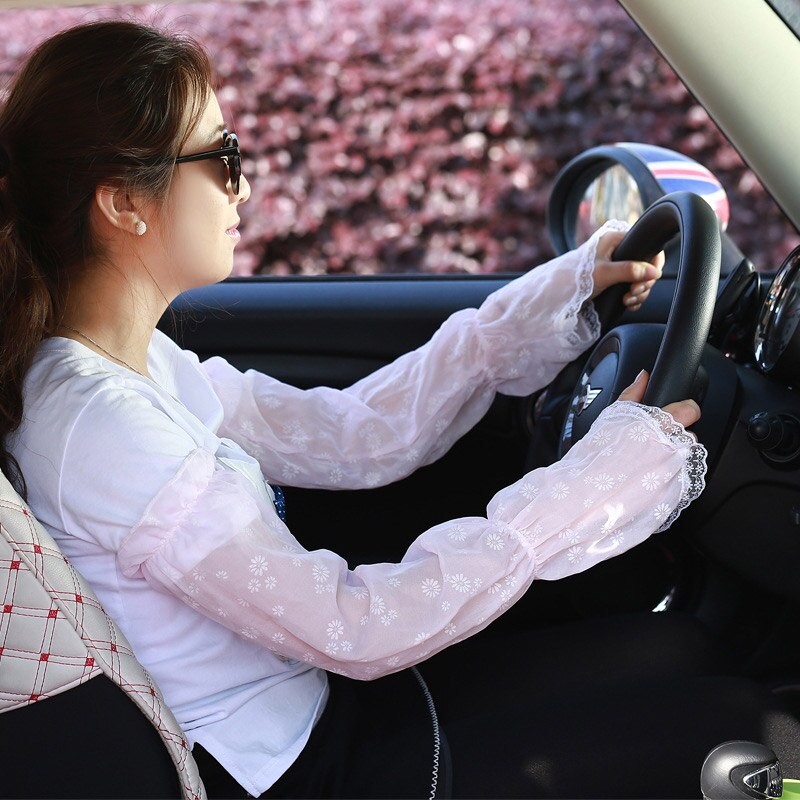 Protection contre le soleil d&#39;été, manches en soie de glace pour femme, Protection UV longue, Protection des mains, gant de bras, manches de glace pour l&#39;extérieur: 7