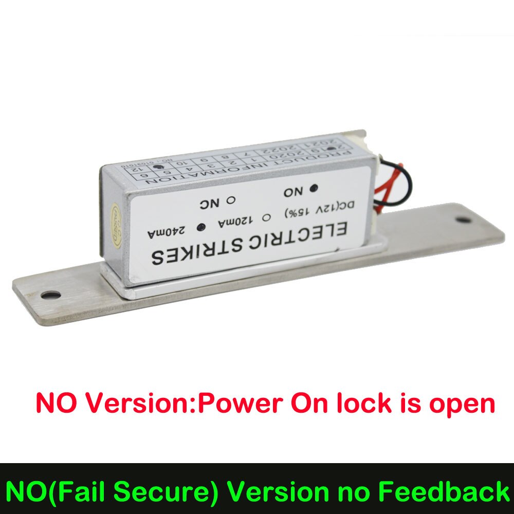 Stainless steel DC 12V Electric Strike lock Door Lock Access Control lock Fail safe Fail secure Electric Lock: Fail secure