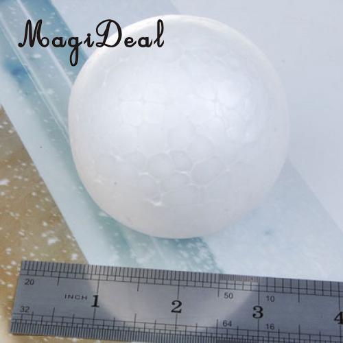 MagiDeal 10 x 7cm White Modelling Craft Polystyrene Foam Ball Sphere for Christmas Tree Ornaments Craft Decorations