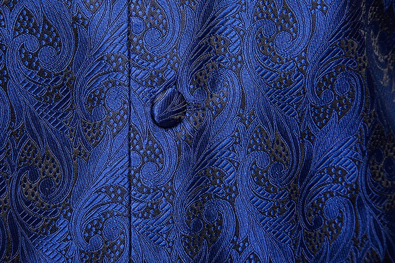 Heren zwart paisley jacquard pak vest slim fit enkelrijs vest heren bruiloft zakelijke kleding vesten heren