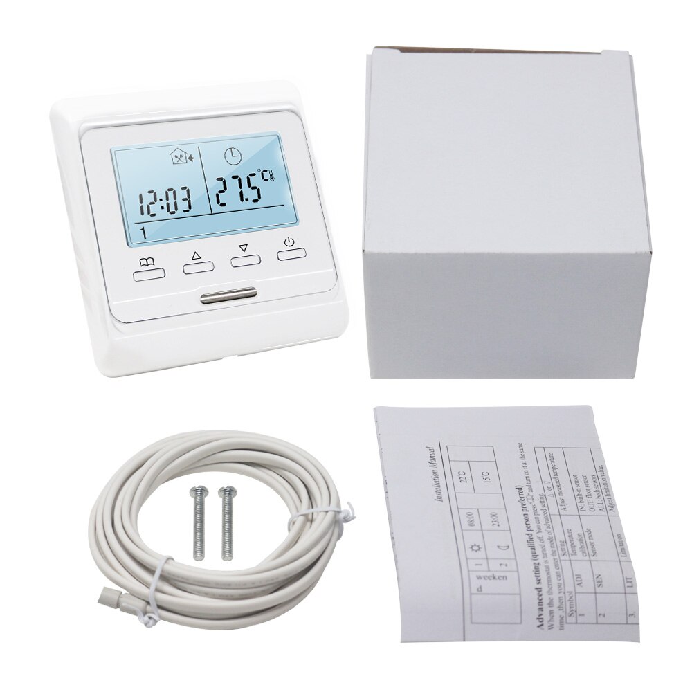 220v termoregulator til varm gulvvarme termostat 16a elektrisk / vand opvarmning lcd ugentlig programmerbar trådløs termostat