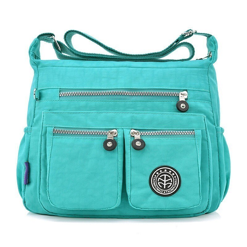 TTOU Women Casual Messenger Bags Waterproof Nylon Handbag Female Daily Shoulder Bag Ladies Crossbody Bags Bolsa Sac A Main: Green