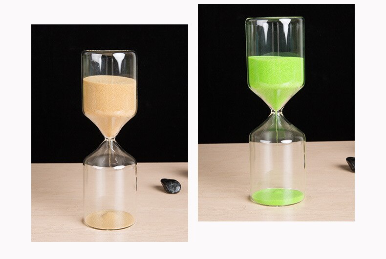 15mins Cylinder Glass sand timer 15 minutes Home decoration hourglass cooking calculate timer birthday sand timer hourlgass