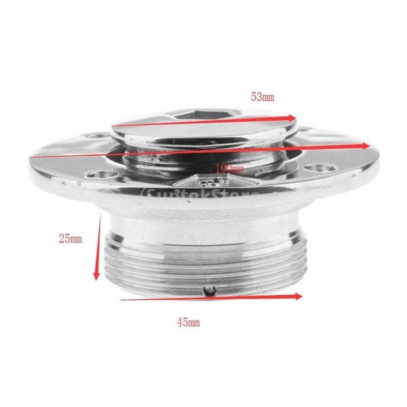 50mm Stainless Steel Fuel Tank Deck Filler with Cap Hardware for Boat