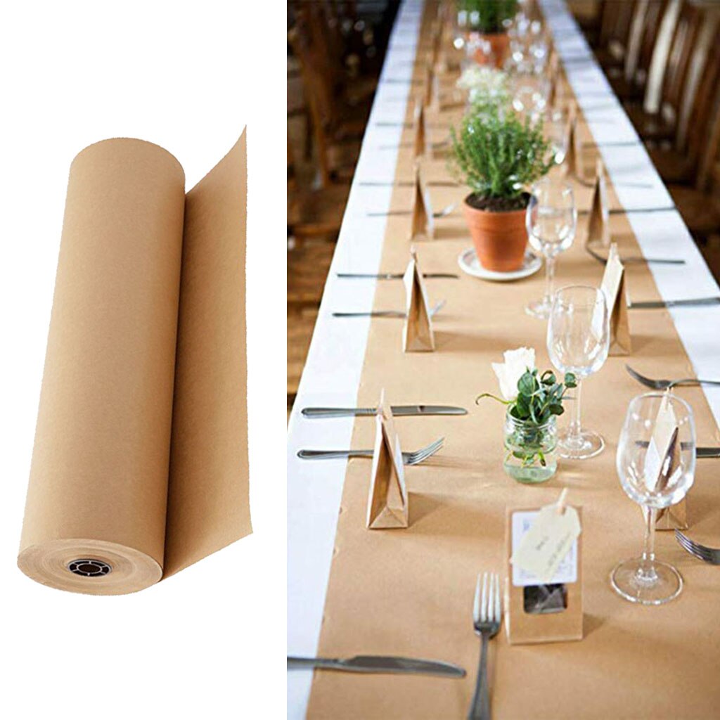 30M Kraft Wrapping Paper Roll, Paper Crafts for Packing, Wrapping,