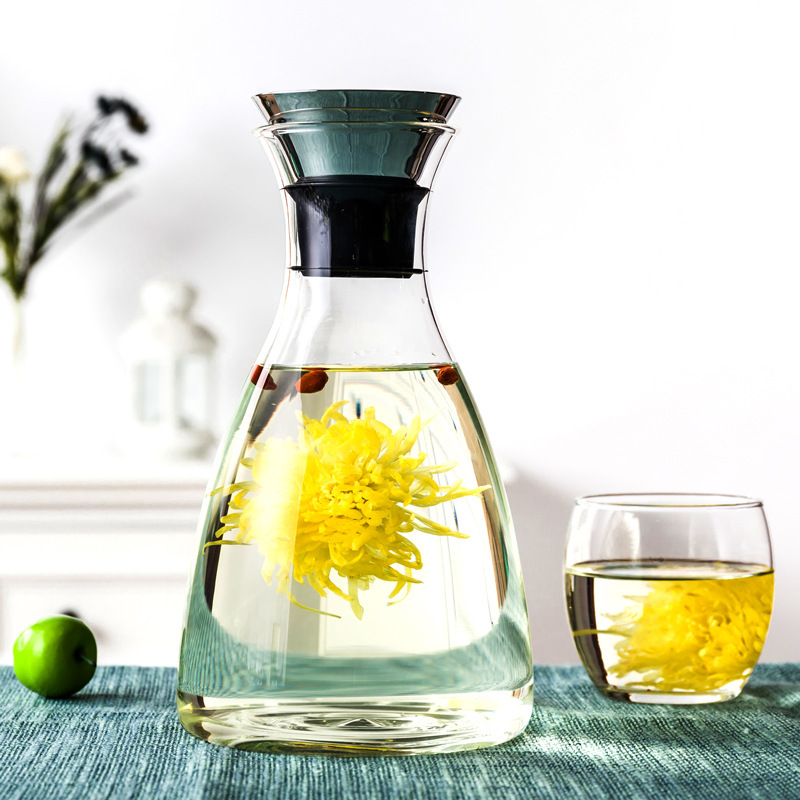 Kaldt vann vannkoker glass flaske kald vannkoker varmebestandig glass juice flaske kan