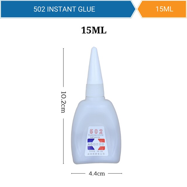 Colle Super forte instantanée 3ML/6ML/15ML, jouets adhésifs 502, artisanat, chaussures collantes, jouets adhésifs universels,: 15ML 1PCS