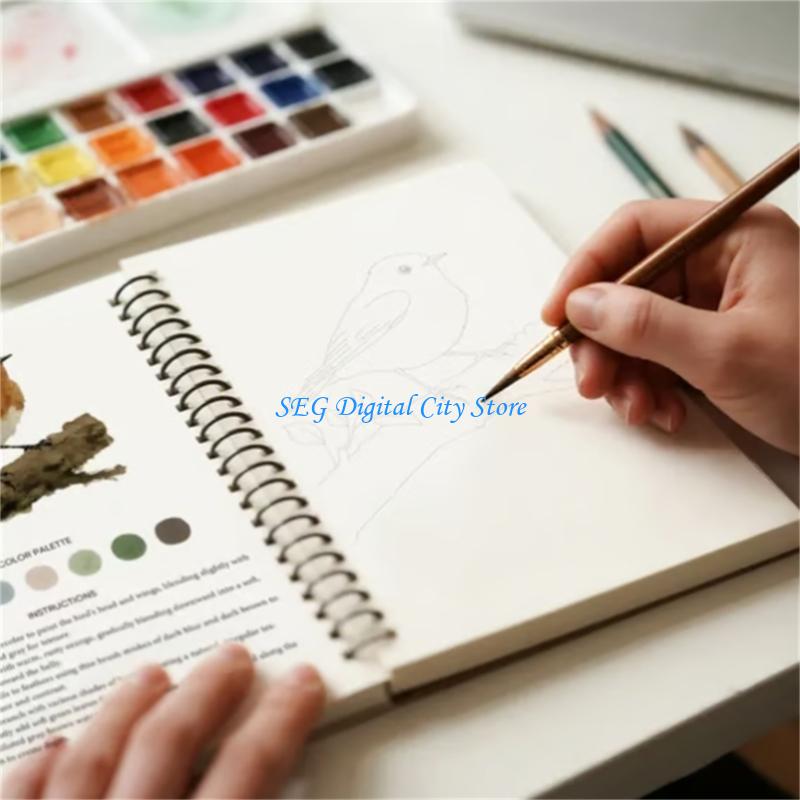 U75B Travel Watercolor Set 12 Color Watercolour Paint Watercolour Workbook and Brush