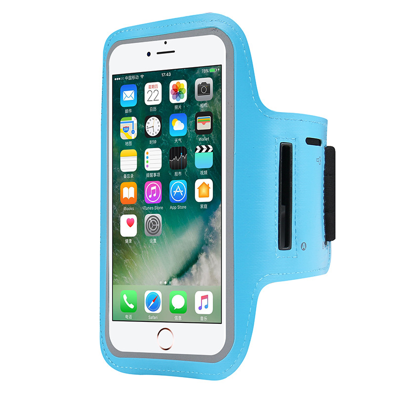 Armband For Size 5.5'' inch Sports Cell Phone Holder Case For Phone On Hand For Iphone 6 Plus/6s Plus/7 Plus/7s Plus/8 Plus Case: Light blue