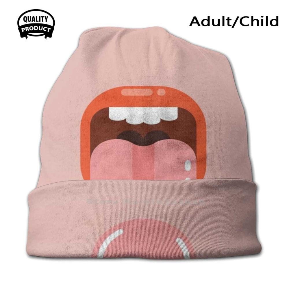 Foulard bouche et langue prêt à donner, Cycle de pêche, cyclisme, langue buccale, hygiène des dents, lèvres Sexy: Knit Hat / Child Size