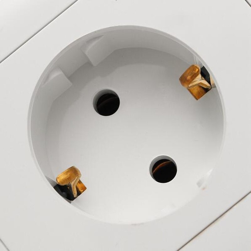 16A EU Plug Socket Power Outlet Panel Wall Sockets Standard Wall Charger Adapter 86 Type Germany Standard