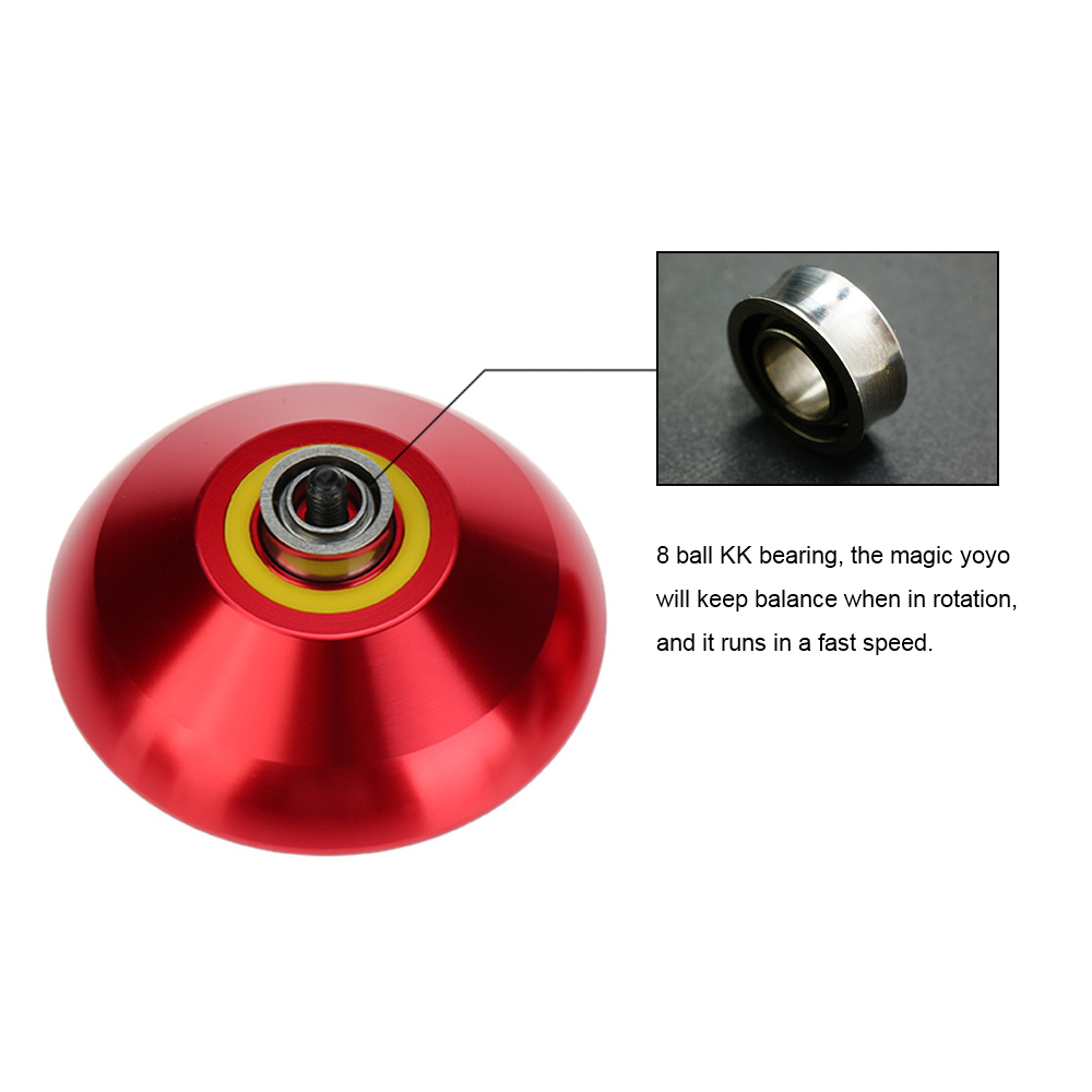 Professionale Magic Yoyo T5 Overlord Lega di alluminio Metallo Yoyo 8 sfere KK Cuscinetto con corda per bambini Ragazzi Giocattoli