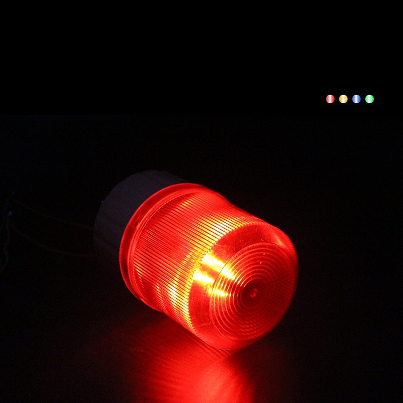 Voyant LED d'avertissement, 4 couleurs, 12V/24V/110V/220V IP55 5W, sans sirène/voix/Buzzer