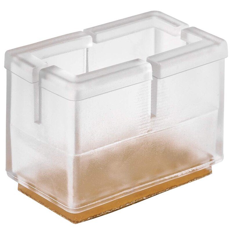 32 PCS Silicone Chair Caps,Chair Floor Felt Furniture Pads,Cups Fit Rectangular with L:1.5x1.7 Inch,W:0.6x0.8 Inch