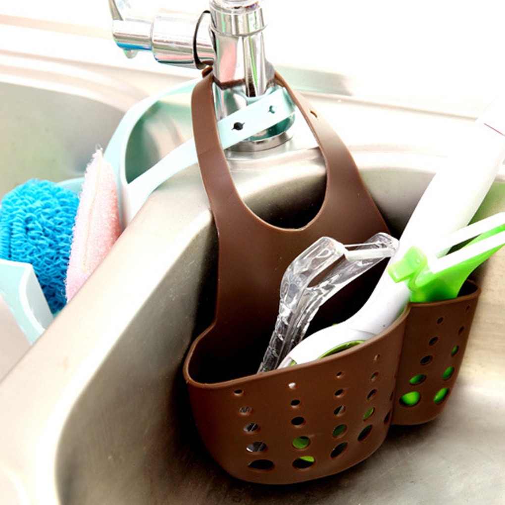 Utensilios de cocina cesta portátil hogar cocina colgante cesta de drenaje bolsa herramientas de almacenamiento para el baño soporte para fregadero utensilios de cocina Accesorios
