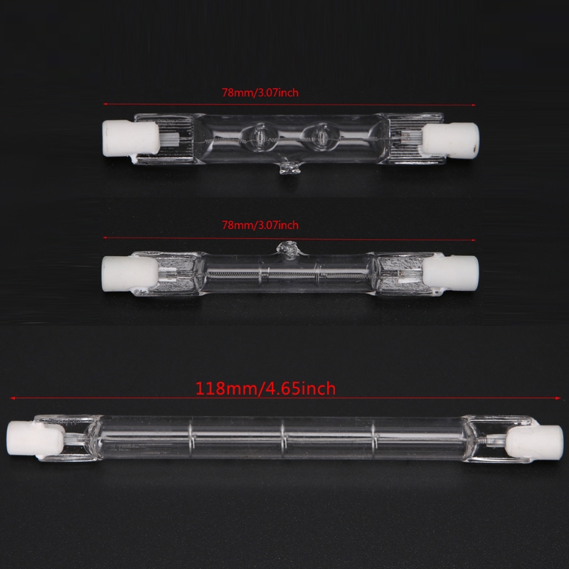 R7s halogen lineær pære 100w/150w/500w 78mm/118mm dobbelt ende  ac 220-240v r7ub