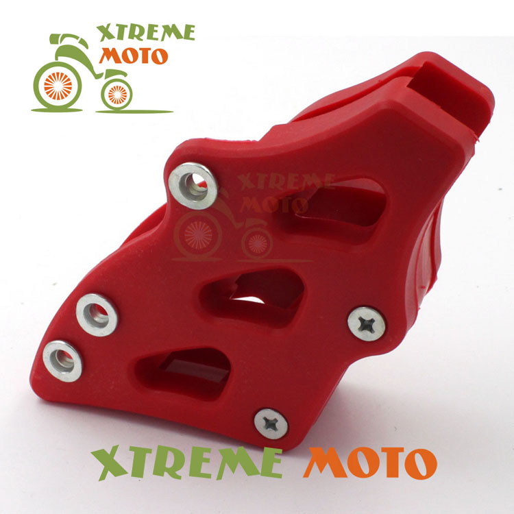 Red Rear Plastic Chain Guide Guard Sprocket Protector Protection Slider For Honda CR125R 250R CRF250R 450R 250X 450X Motocross
