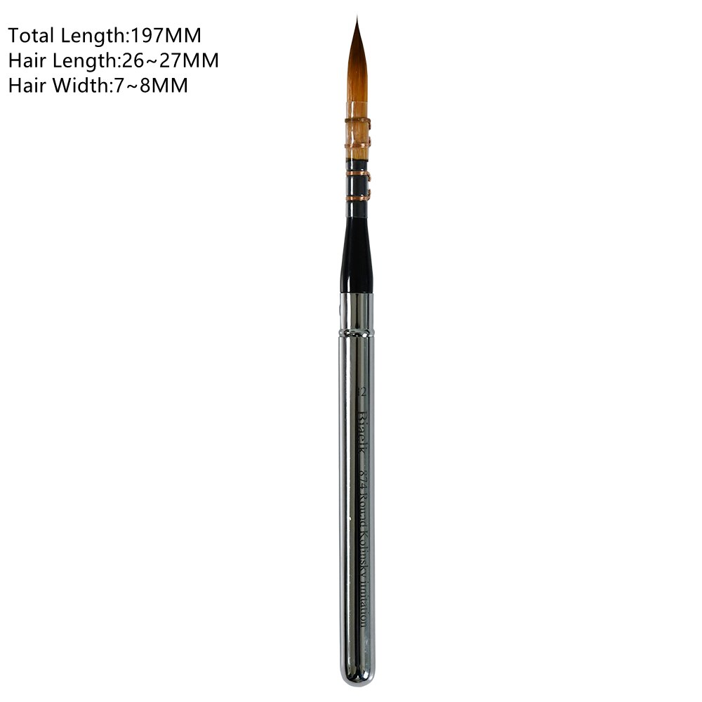 1PC 874Round Kolinsky Imitation Hair Rinsin Handle Watercolor Acrylic Artist Art Tool Supplies Paint Brush