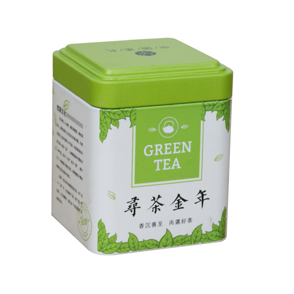 Mini Tin Storage Box Small Coffee Tea Caddy Storage Jar Square Sealed Tea Leaves Iron Packing Box Chinese Style Container Cans: H