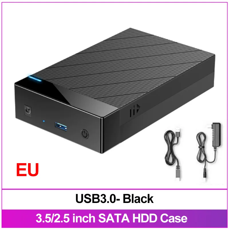 Obudowa dysku twardego 3,5/2,5 cala USB 3.0 robić SATA, zewnętrzny czytnik dysków twardych obsługujący dyski robić 12 TB, szybki adapter robić laptopa