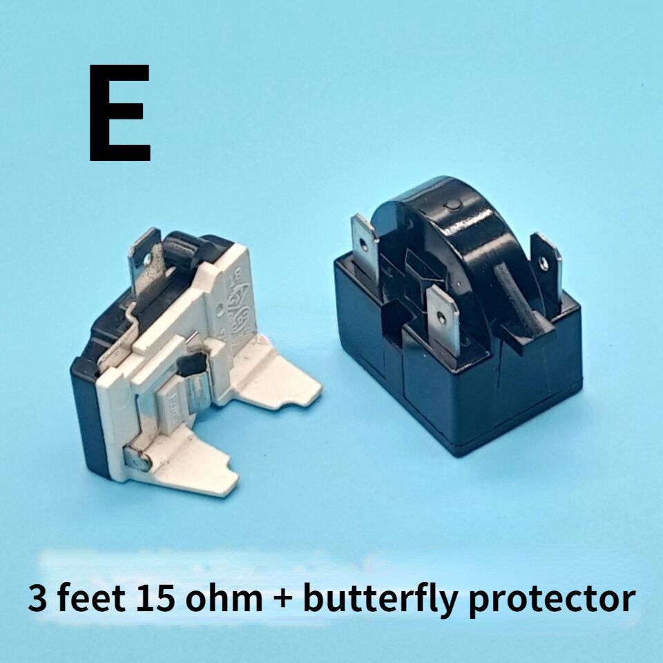 Refrigerator ptc starter relay QP2-15 compressor thermal overload protector: E