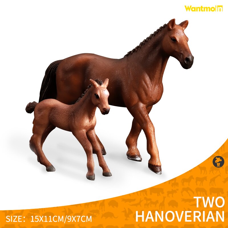 Safari Animals Figures Toys, Realistic Jumbo Wild Zoo Animals Figurines Large- Plastic Playset with Elephant, Giraffe, Lion, etc: Two  horses