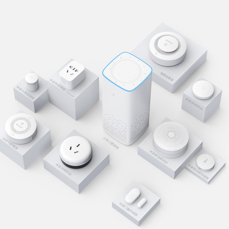 Original Xiaomi Mijia Smart Home Multifunctional Gateway 2 Alarm System Intelligent Online Radio Night Light Bell Samrt Hub