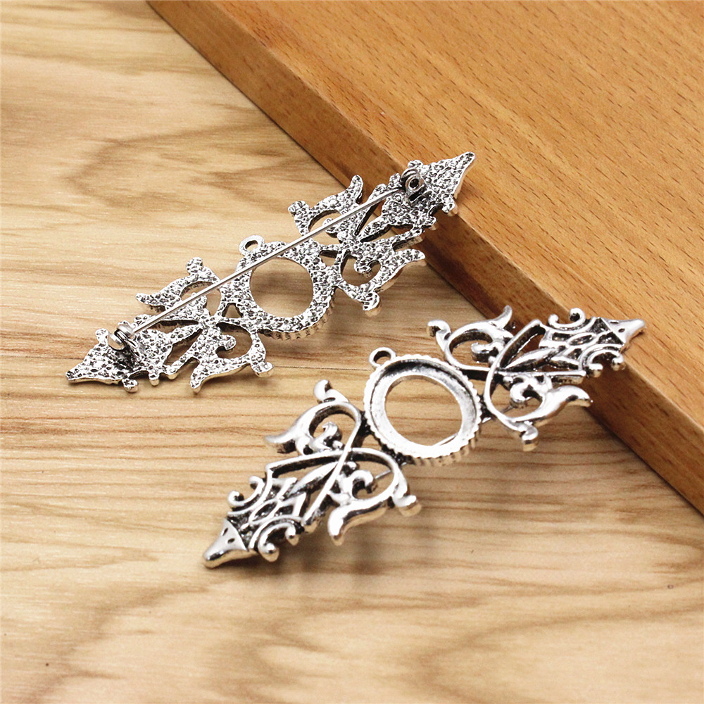 Onebeading Fit 13x18mm Vintage Oval Brooch Blank Setting Bezel Tray Base Cabochons For DIY Making Accessories 5Pcs K06231